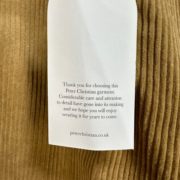 Peter Christian Men's Pleated County Corduroy Cotton Pants, Size W38 x L29, Sand - Picture 8 of 13